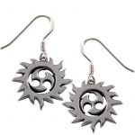 Sonnen Triskelen Ohrhänger Silber CE-10