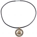 Wotanknoten Bronze mit Lederkette SOV-1