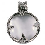 Bergkristalllinsenanhänger 925er Silberlarge VP-85