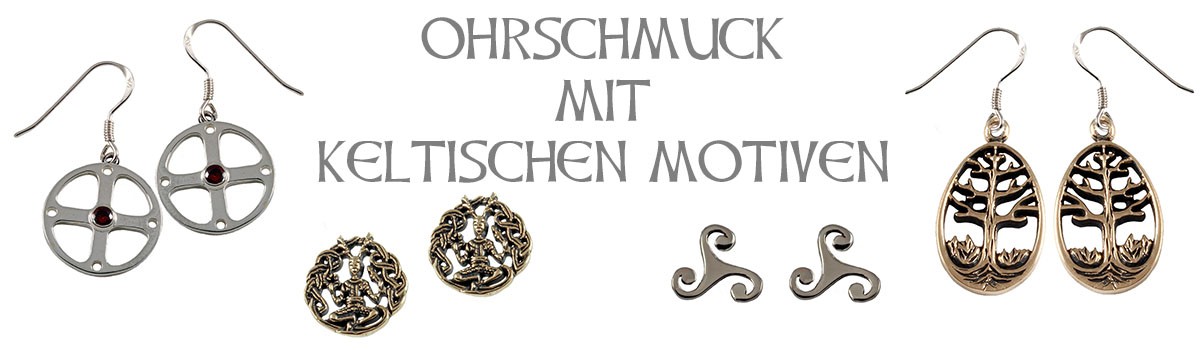 Keltischer Ohrschmuck kann solo oder auch zu anderen Keltischen Schmuckstücken getragen werden