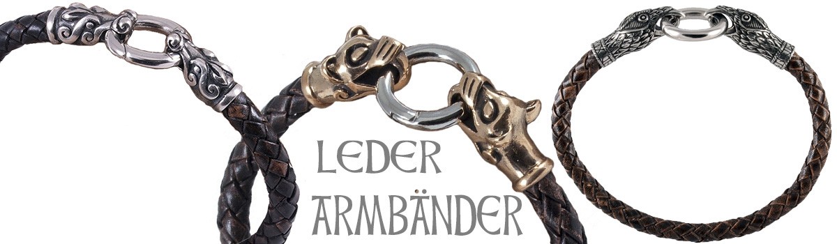 Lederarmbänder vom Vinland Shop sind aus hochwertigem, geflochtenen Leder.